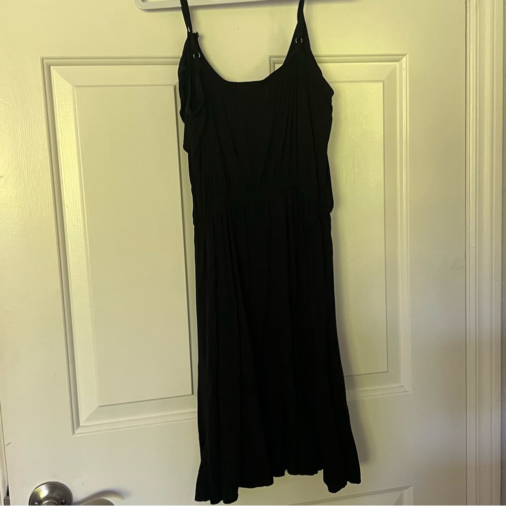 Vintage cotton on black cami romper with flowy neckline